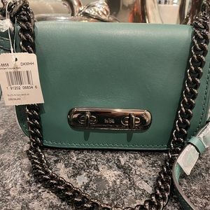 Coach NWT dark green crossbody leather